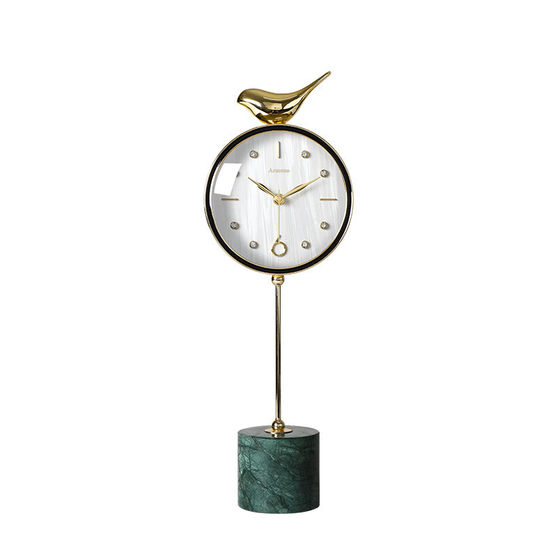 Nordic Marble Table Clock Ornaments Art Deco Table Clock Living Room Home Fashion Pendulum Table Clock Simple And Modern