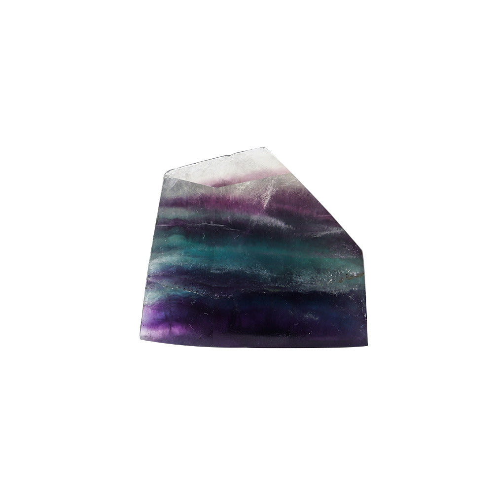 Rainbow Fluorite Polyhedron Ornament Home Decor Crystal